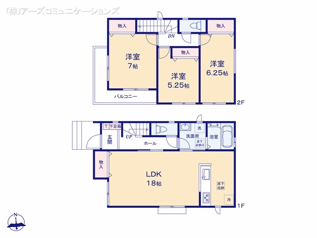 新築戸建て 港区福田2丁目218番 A号棟 間取図