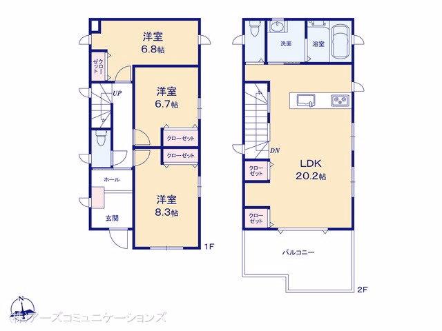 中古戸建て 名古屋市千種区春岡通5丁目 間取図