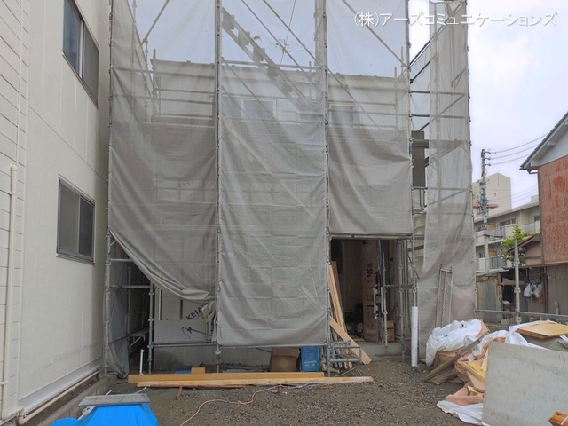 愛知県名古屋市中川区打出1丁目の新築戸建てシート写真 2026年5月20日撮影