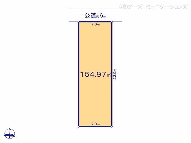 土地 名古屋市守山区大字上志段味字東谷 E区画 区画図