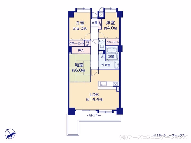 中古マンション 大森アイリス参番館 間取図