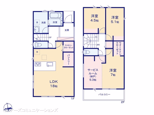 名古屋市港区本宮町2丁目（戸建）03 間取図