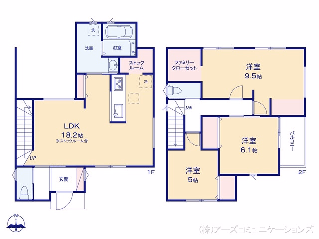 名古屋市中川区中郷5丁目（戸建）02 間取図