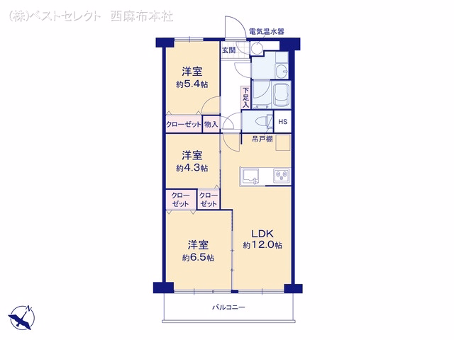 中古マンション エクセレンス川口 間取図