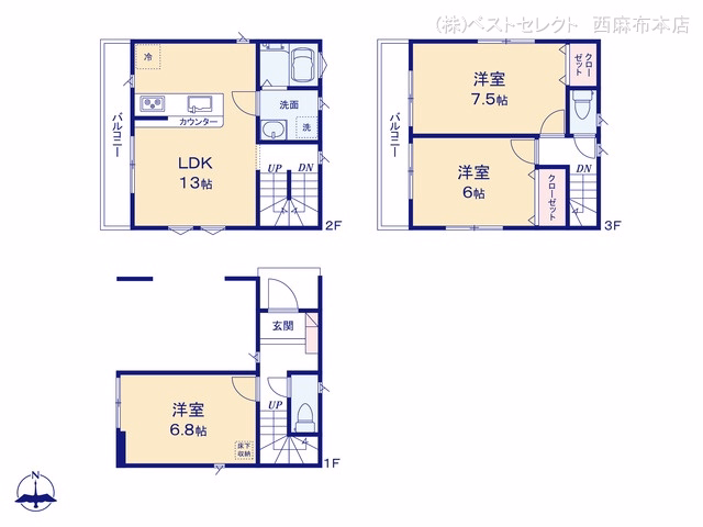 新築戸建て 川口市元郷4丁目IV期 A号棟 間取図