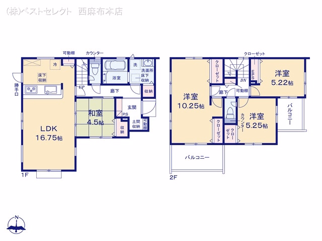 新築戸建て 川越市的場 3号棟 間取図