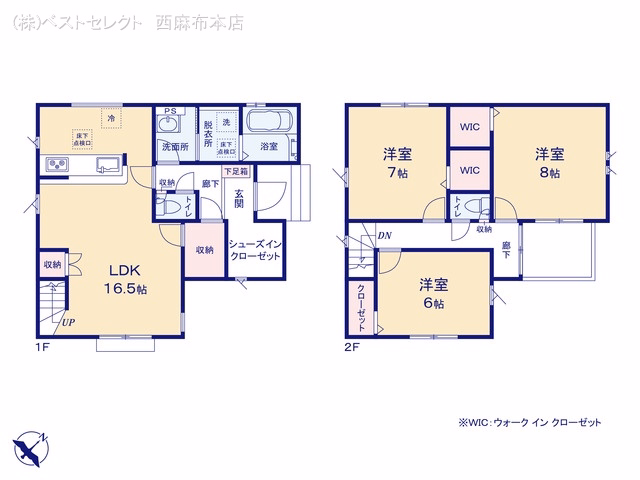 新築戸建て ふじみ野市上福岡20期3棟 1号棟 間取図