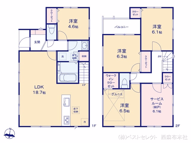 川口市西青木4丁目(戸建)01 間取図