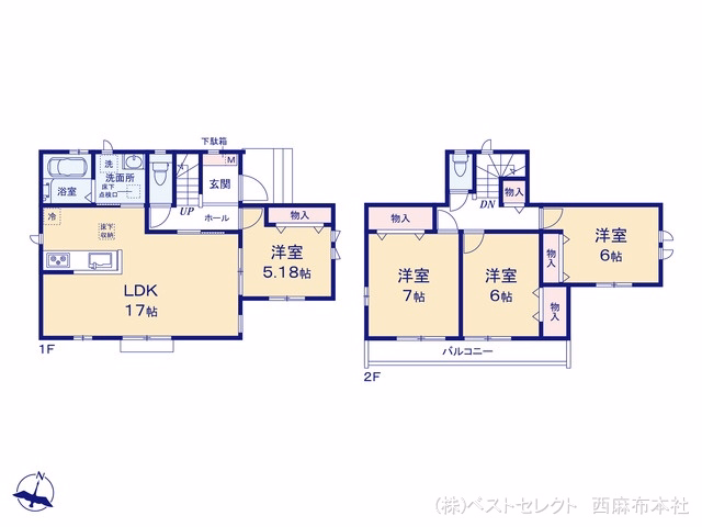 戸田市美女木1丁目（戸建）B 間取図