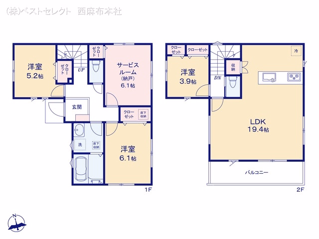 戸田市下前2丁目（戸建）02 間取図
