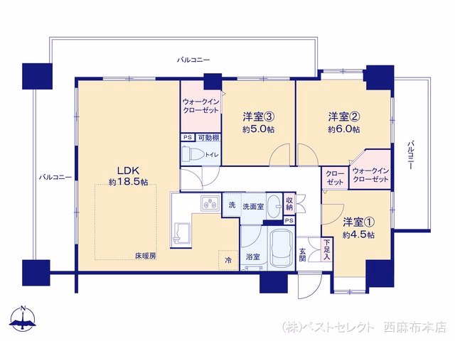 中古マンション レーベンハイム・フォレチッタガーデン 間取図