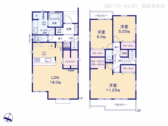 川越市小仙波町2丁目（戸建）01 間取図