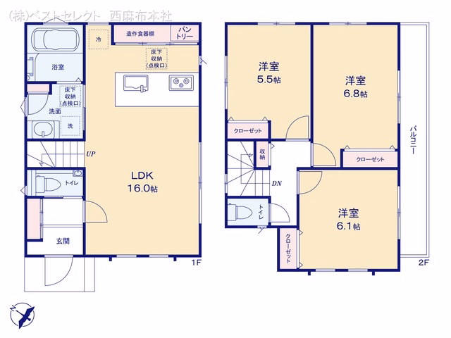 新座市野火止3丁目(戸建) 間取図