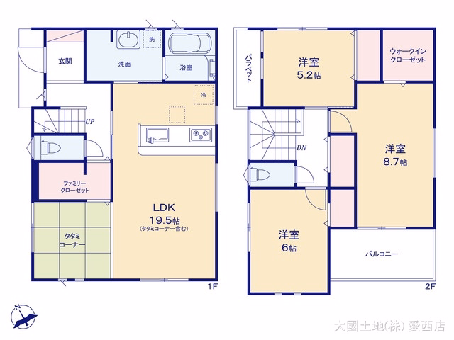 新築戸建て あま市第1木田西山 間取図