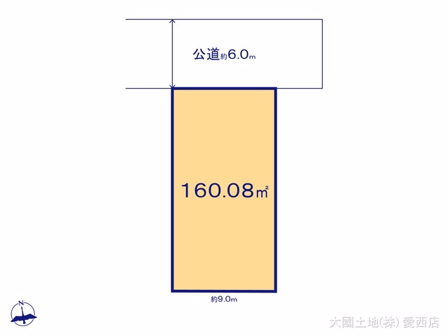 土地 津島市神守町字中田面 K区画 区画図