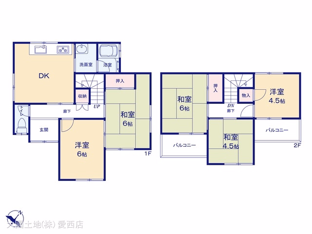 中古戸建て 愛西市赤目町1期 間取図