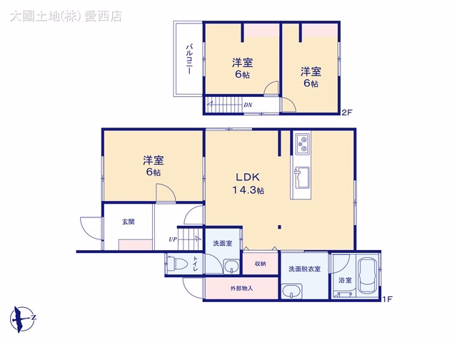 愛西市西保町西川原 間取図