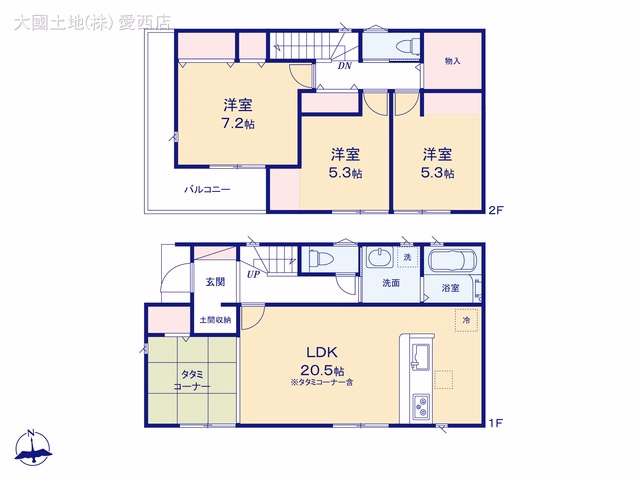 津島市江東町1丁目(戸建)01 間取図