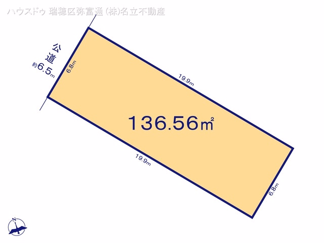 土地 天白区菅田 B区画 区画図