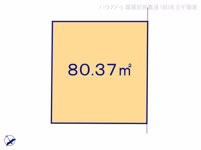 土地 名古屋市熱田区伝馬3丁目 B区画 区画図