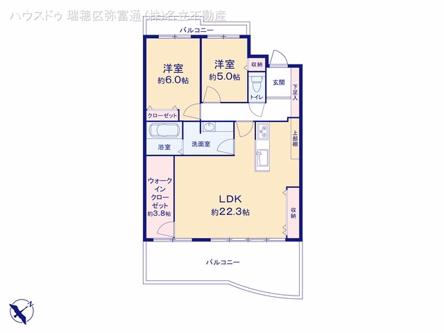 中古マンション シンフォニアみなみが丘イーストコートD棟 間取図