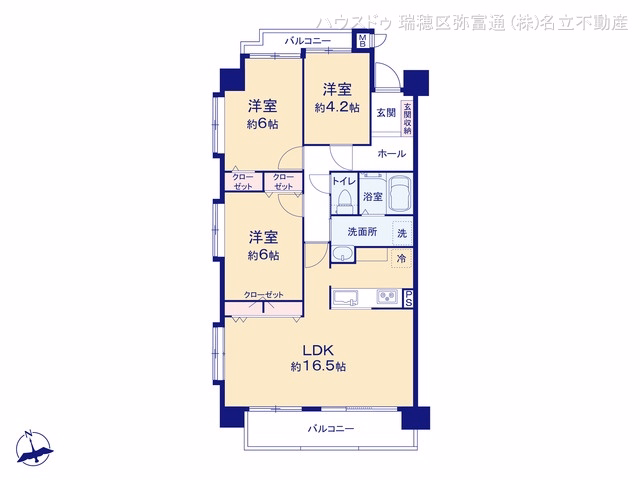 中古マンション ダイアパレス新瑞南 間取図