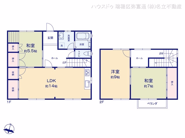 中古戸建て 名古屋市南区三条2丁目 間取図