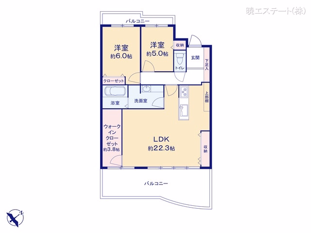 中古マンション シンフォニアみなみが丘イーストコートD棟 間取図