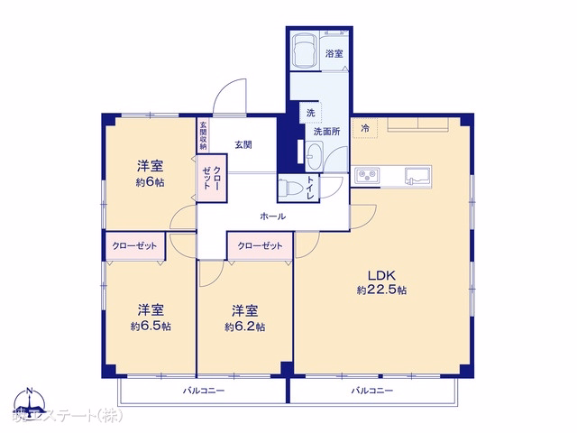 中古マンション 丸美タウンマンション堀田 間取図