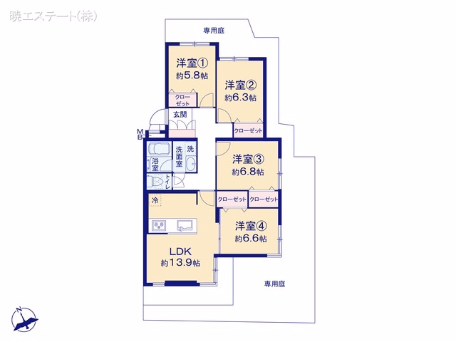 中古マンション ルミエール八事 間取図
