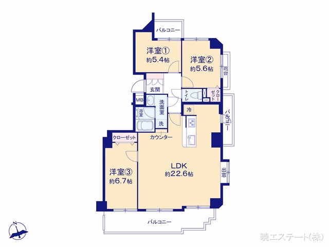 中古マンション エスポア中島 間取図