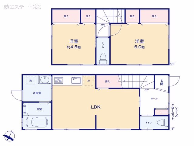 中古戸建て 名古屋市中村区中村本町4丁目 間取図