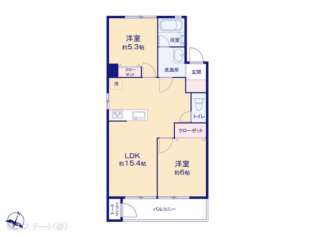 中古マンション シャトーかなれ 間取図