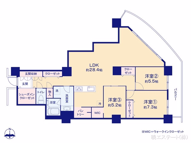 中古マンション ザ・シーン城北アストロタワー 間取図