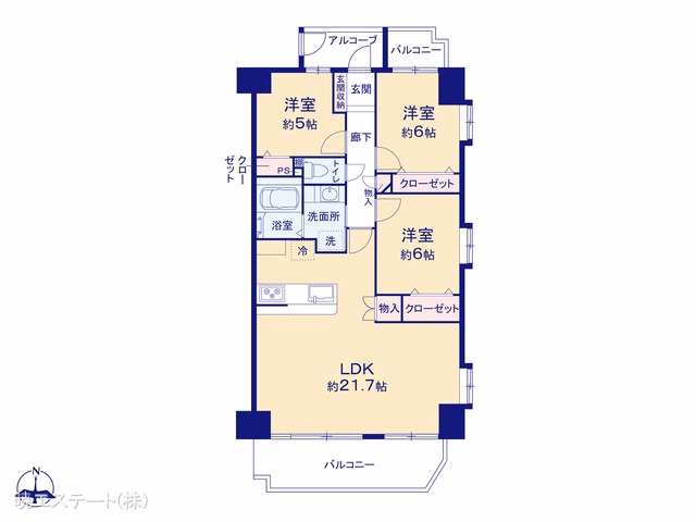 中古マンション サンパーク第2幅下 間取図