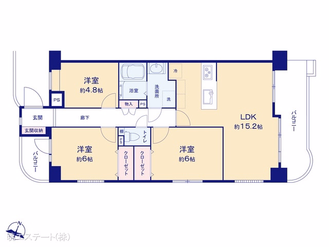 中古マンション コンセール藤ヶ丘 間取図