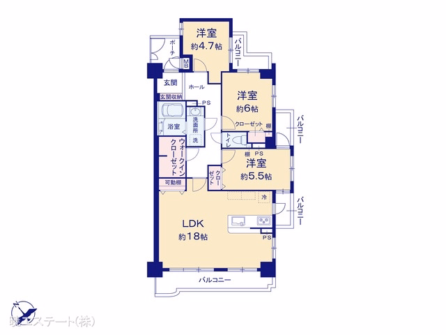 中古マンション ダイアパレス島田東星の丘 間取図