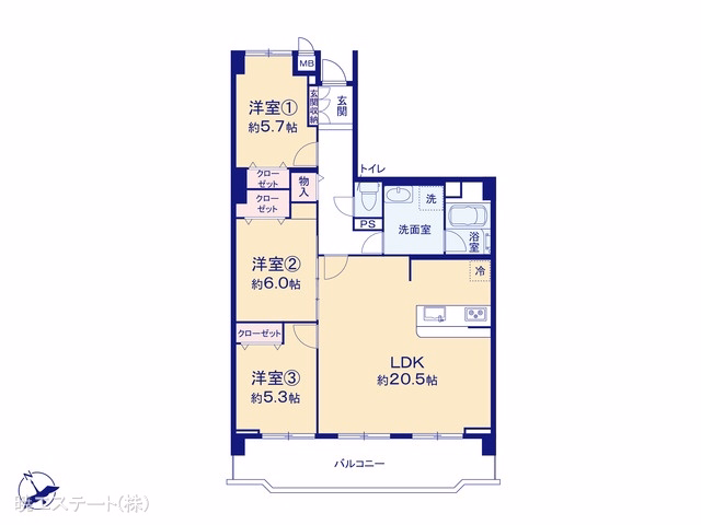 星和原コーポラス 間取図