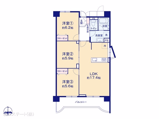 東桜スカイハイツ 間取図