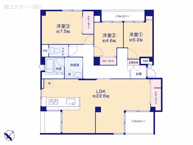 ライオンズマンション鶴舞公園 間取図