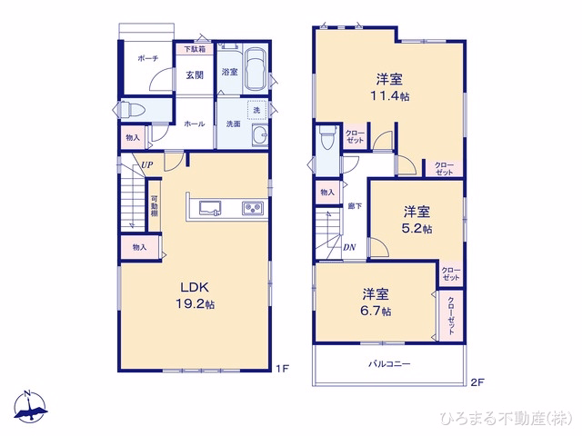 新築戸建て 大府市第1横根町石丸 1号地 間取図