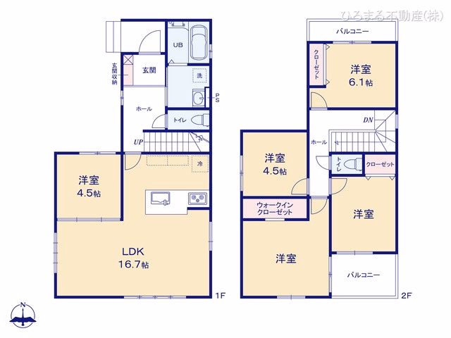 新築戸建て 東海市加木屋町1期 2号棟 間取図