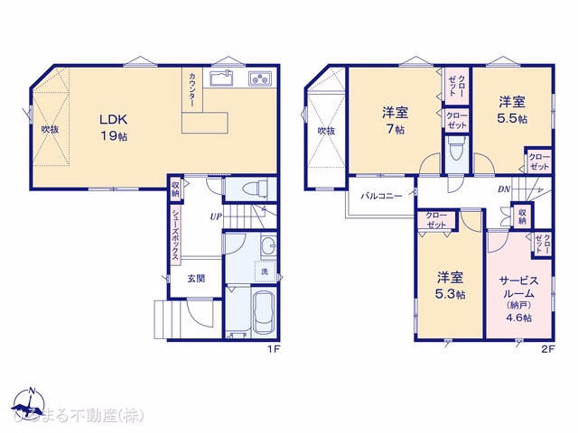 新築戸建て 緑区太子325 1号棟 間取図
