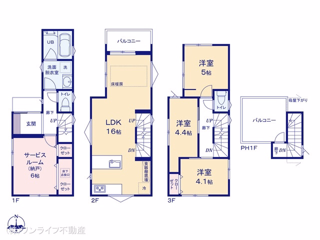 足立区中央本町4丁目（戸建）A 間取図