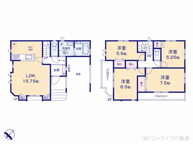 江戸川区南篠崎町1丁目（戸建）C 間取図