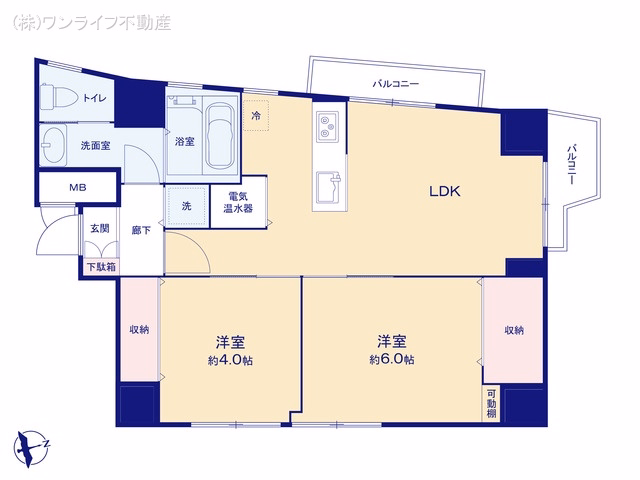 中古マンション コートシティ木場 間取図