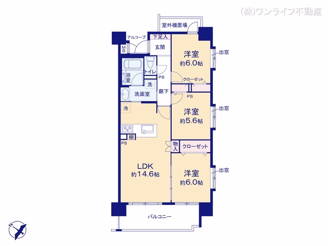 中古マンション コニファーコート金町エアーレジデンス 間取図