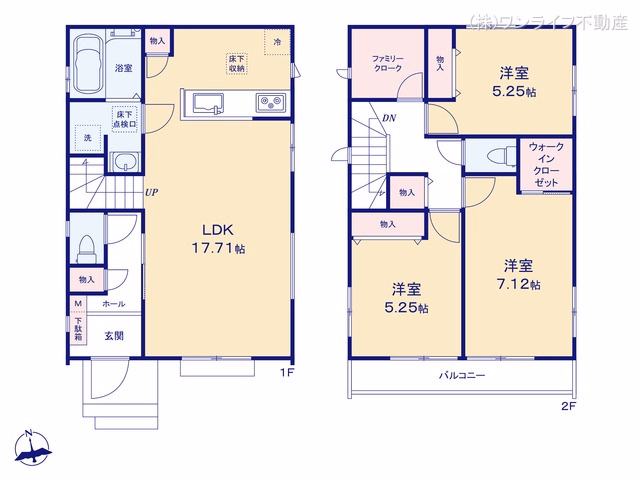 市川市原木3丁目（戸建）F 間取図