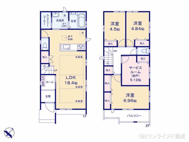 市川市東菅野1丁目(戸建)A 間取図