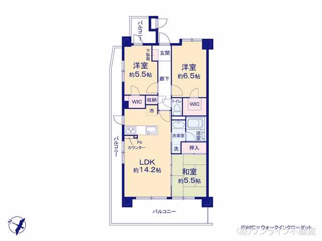 中古マンション サンクレイドル青砥ファルカロビオ 間取図